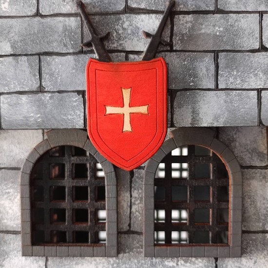 Ξύλινο χειροποίητο παιδικό επιτραπέζιο φωτιστικό Κάστρο Ιπποτών – Mood4Wood