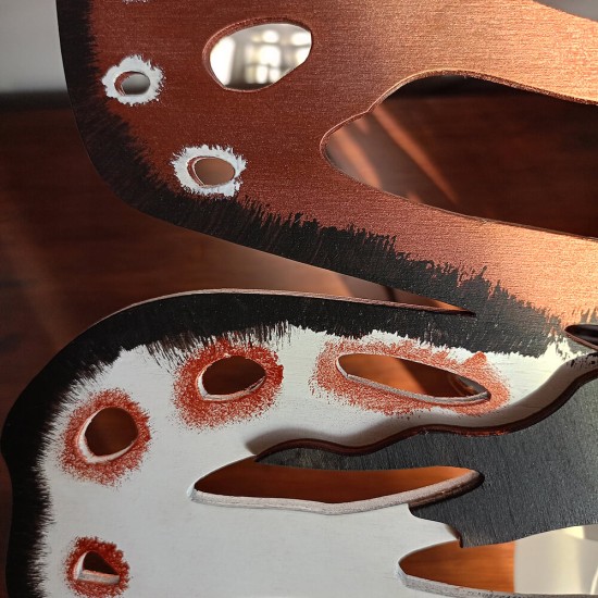 Ξύλινο χειροποίητο επιτραπέζιο φωτιστικό Πεταλούδα – Mood4Wood