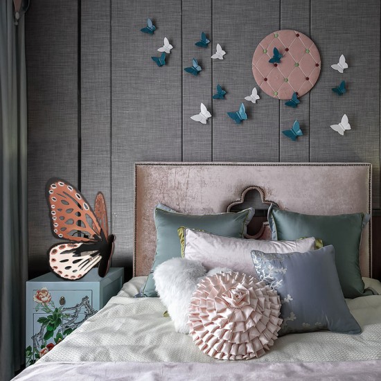 Ξύλινο χειροποίητο επιτραπέζιο φωτιστικό Πεταλούδα – Mood4Wood