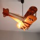 Ξύλινο χειροποίητο παιδικό κρεμαστό φωτιστικό Αεροπλάνο - Mood4Wood