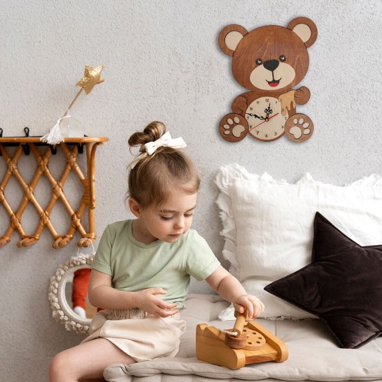 Ρολόι Tοίχου Αρκουδάκι