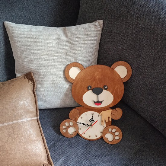 Ρολόι Tοίχου Αρκουδάκι