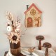 Ρολόι Τοίχου Σπιτάκι Πορτοκαλί