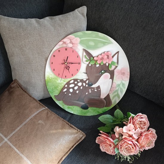 Ρολόι Tοίχου Ελαφάκι