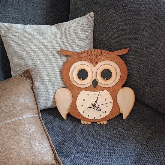 Ρολόι Τοίχου Κουκουβάγια