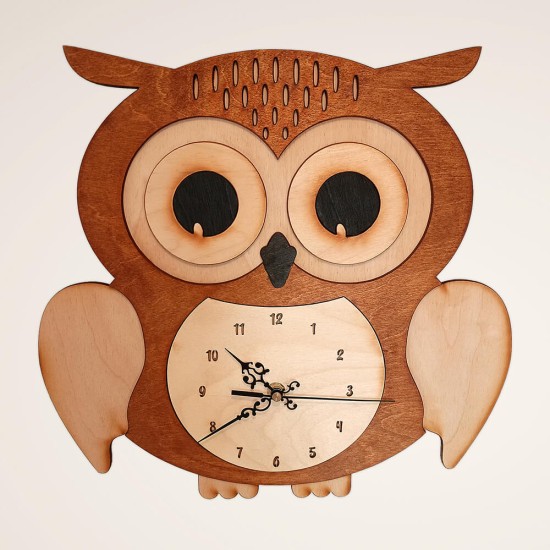 Ρολόι Τοίχου Κουκουβάγια
