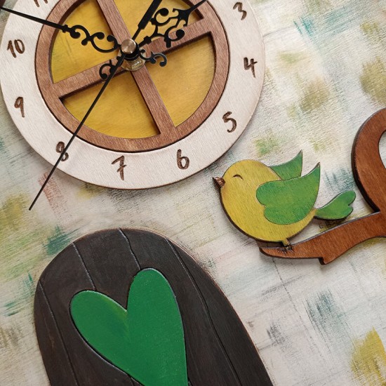 Ρολόι Τοίχου Σπιτάκι Πράσινο