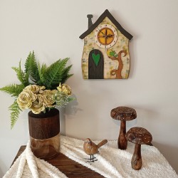 Ρολόι Τοίχου Σπιτάκι Πράσινο