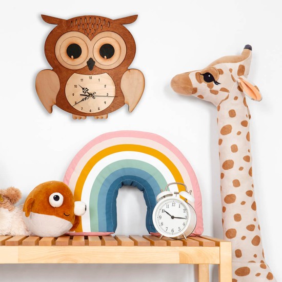 Ρολόι Τοίχου Κουκουβάγια